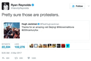 Trending Playful Exchange Of Jokes On Twitter Between Ryan Reynolds And Hugh Jackman