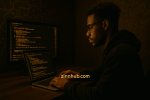 zinners practicing coding with Scrimba