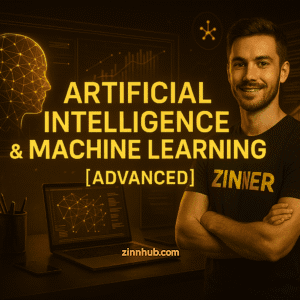 Freelancer In Black Zinner T-Shirt Beside A Glowing Digital Workspace, Illustrating Top Ai And Machine Learning Freelance Jobs For 2025