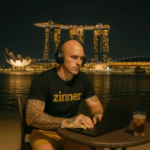 Zinner Digital Nomad Using Fast Internet In Singapore