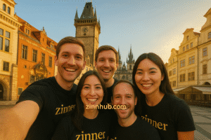 Zinners Working Remotely In Prague, Czech Republic