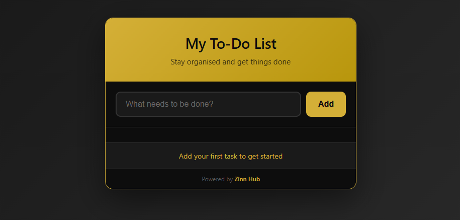 Zinn Hub Created A To Do List In Vibe Code