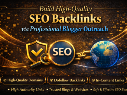 Build High-Quality SEO Backlinks via Professional Blogger Outreach