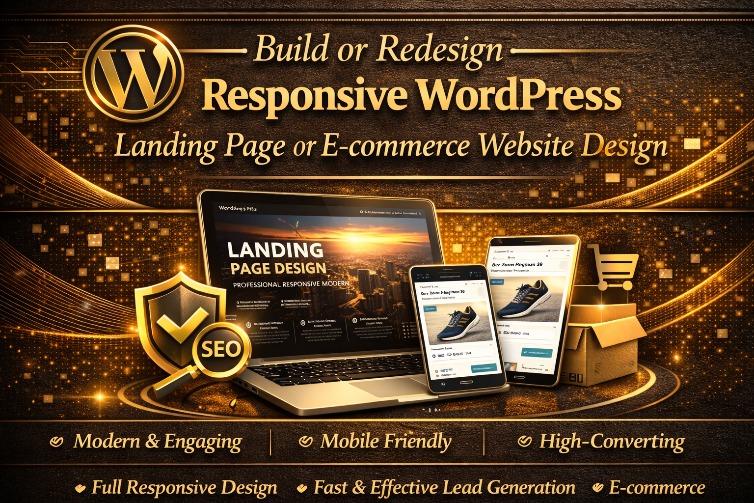 I Will Design A Responsive Wordpress Landing Page Or Website 1 Build Or Redesign Responsive Wordpress Landing Page Or E-Commerce Website Design
