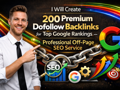 Create 200 Premium Dofollow Backlinks For Top Google Rankings - Professional Off-Page Seo Service