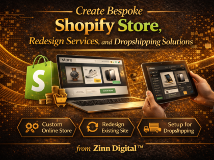 Create Bespoke Shopify Store, Redesign Services, and Dropshipping Solutions