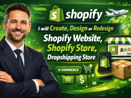Create, Design Or Redesign Shopify Website, Shopify Store, Or Dropshipping Store