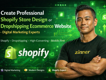 Create Professional Shopify Store Design or Dropshipping Ecommerce Website - London-Based Experts