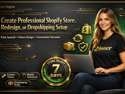 Create Professional Shopify Store, Redesign, or Dropshipping Setup