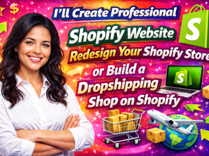 Create Professional Shopify Website Design, Redesign Your Shopify Store, Or Build A Dropshipping Shop On Shopify