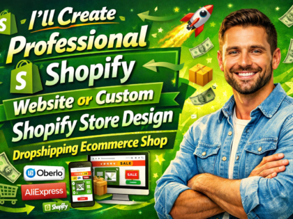 Create Professional Shopify Website Or Custom Shopify Store Design, Dropshipping Ecommerce Shop