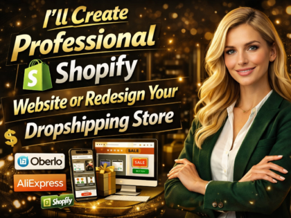 Create Professional Shopify Website or Redesign Your Dropshipping Store