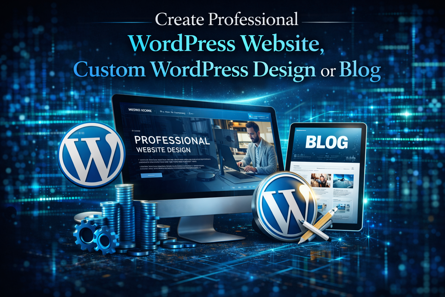 Create Professional Wordpress Website, Custom Wordpress Design Or Blog 1 Create Professional Wordpress Website, Custom Wordpress Design Or Blog Zinn Hub Gig