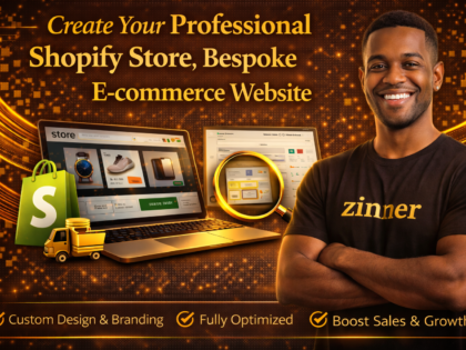 Create Your Professional Shopify Store, Bespoke E-commerce Website by zinn digital