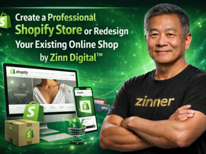 Create a Professional Shopify Store or Redesign Your Existing Online Shop by Zinn Digital ™