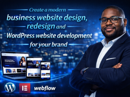 Create a modern business website design, redesign and WordPress website development for your brand