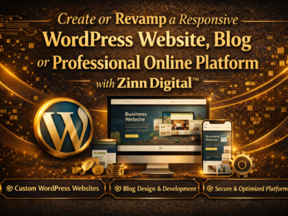 Create or Revamp a Responsive WP Website, Blog or Professional Online Platform with Zinn Digital™