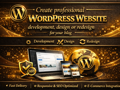 Create professional WordPress website development, design or redesign for your blog