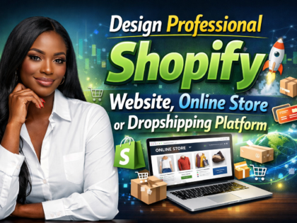 Design Professional Shopify Website, Online Store or Dropshipping Platform