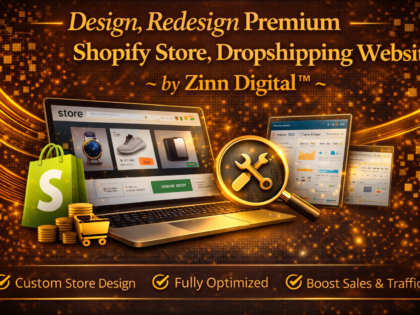 Design, Redesign Premium Shopify Store, Dropshipping Website By Zinn Digital™