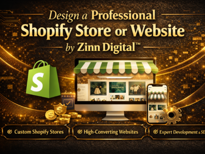 Navrhněte profesion&aacute;ln&iacute; obchod Shopify nebo webov&eacute; str&aacute;nky od Zinn Digital&trade;