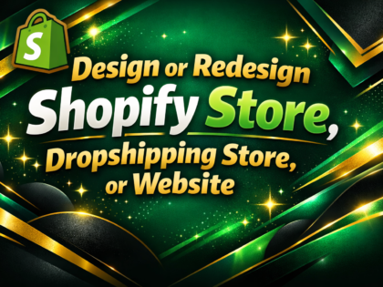 Design or Redesign Shopify Store, Dropshipping Store, or Website with Zinn Digital™