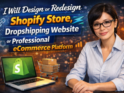 Design or Redesign Shopify Store, Dropshipping Website or Professional eCommerce Platform