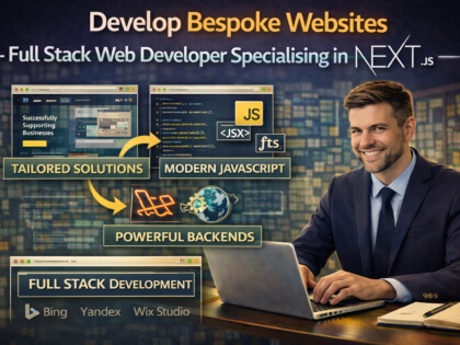 Develop Bespoke Websites - Full Stack Web Developer Specialising in Next.js
