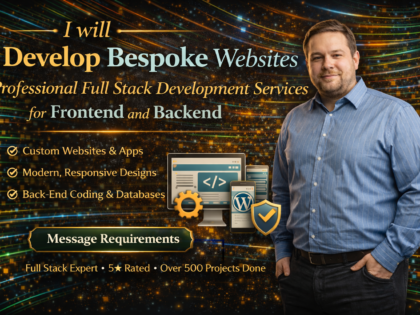 Develop Bespoke Websites - Professional Full Stack Development Services for Frontend and Backend