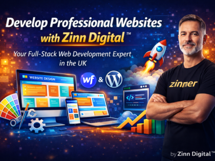 Desarrolla Sitios Web Profesionales con Zinn Digital&trade;, Tu Experto en Desarrollo Web Full-Stack en el Reino Unido