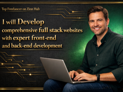 I will Develop comprehensive full stack websites with expert front-end and back-end development top zinn hub frelancer