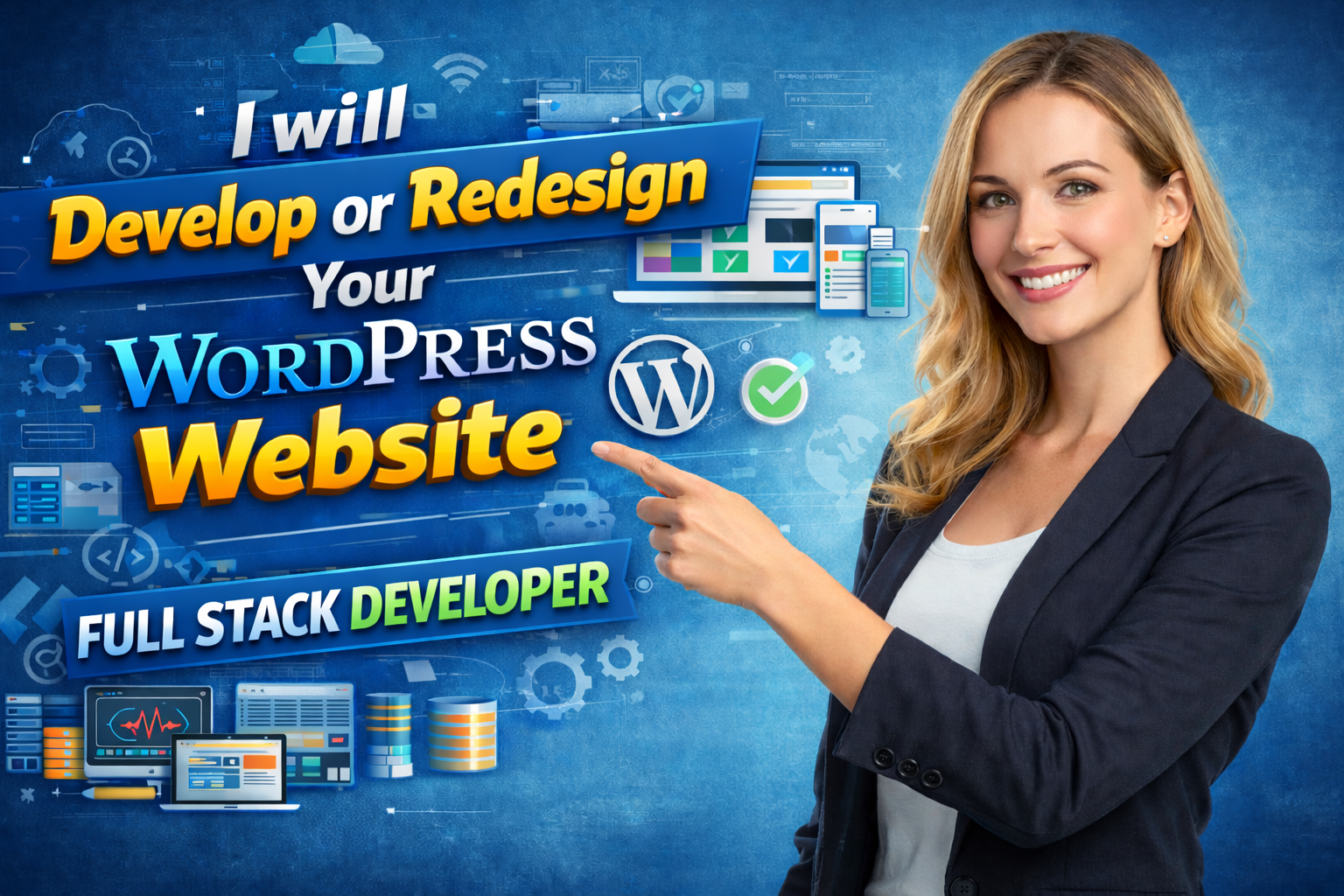 Develop Or Redesign Your Wordpress Website | Full Stack Developer 1 Develop Or Redesign Your Wordpress Website | Full Stack Developer