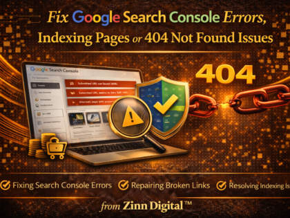 Fix Google Search Console Errors, Indexing Pages Or 404 Not Found Issues