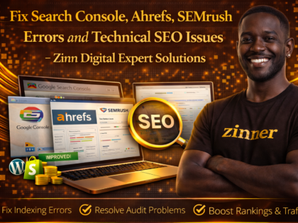 Fix Search Console, Ahrefs, Semrush Errors And Technical Seo Issues - Zinn Digital Expert Solutions