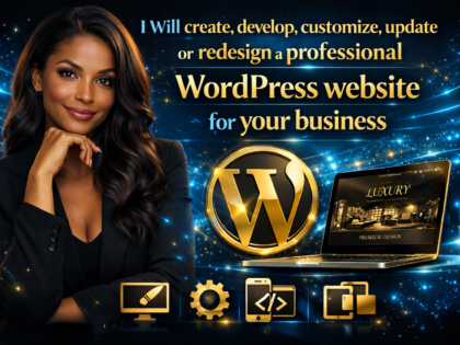 create, develop, customize, update or redesign a professional WordPress website for your business