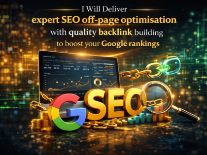 Expert SEO off-page optimisation with quality backlink building to boost Google rankings
