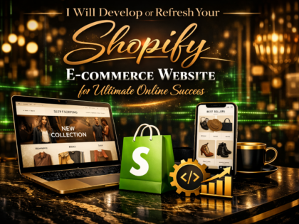 I'll Develop or Refresh Your Shopify E-commerce Website for Ultimate Online Success