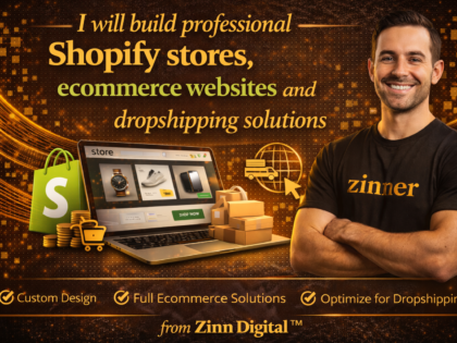 I Will Build Professional Shopify Stores, Ecommerce Websites And Dropshipping Solutions