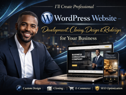 I'll Create Professional WordPress Website - Development, Cloning, Design & Redesign