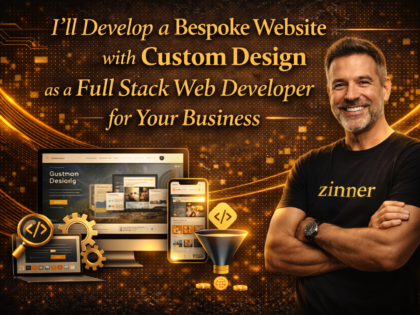 I'll Develop a Bespoke Website with Custom Design as a Full Stack Web Developer for Your Business