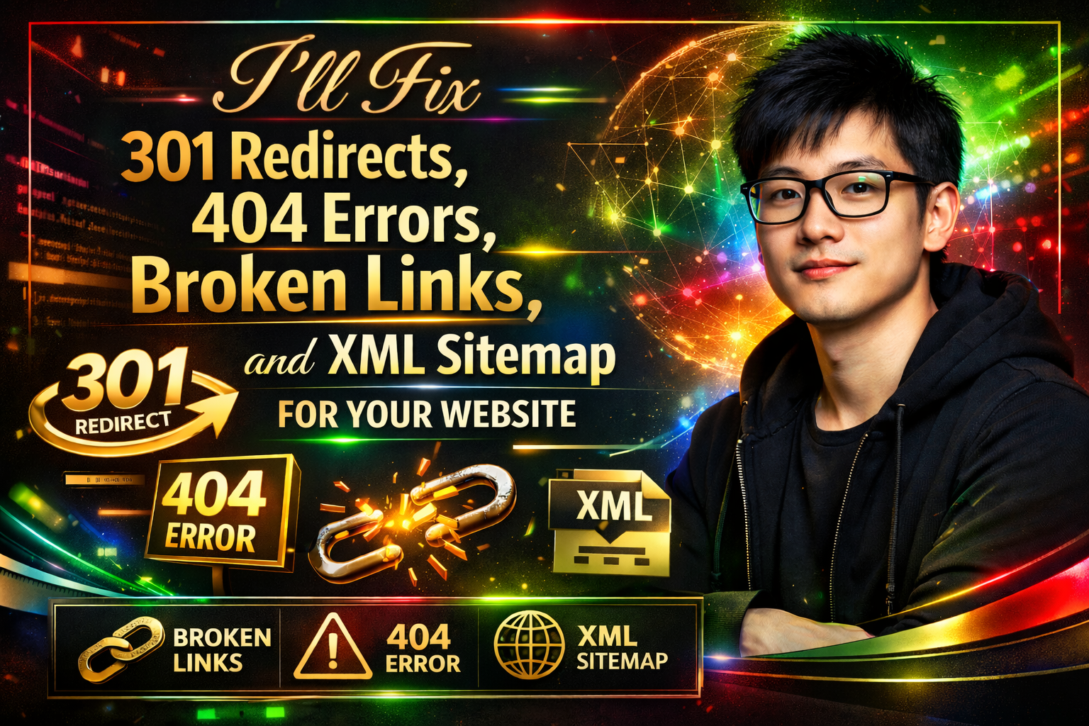I'Ll Fix 301 Redirects, 404 Errors, Broken Links, And Xml Sitemap For Your Website 1 I'Ll Fix 301 Redirects, 404 Errors, Broken Links, And Xml Sitemap For Your Website
