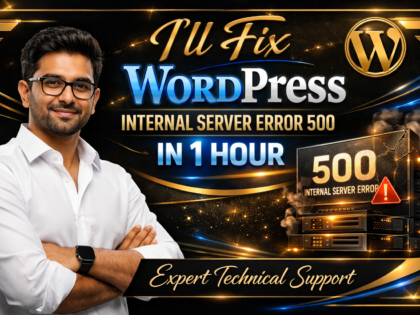 I'll Fix WordPress Internal Server Error 500 in 1 Hour | Expert Technical Support