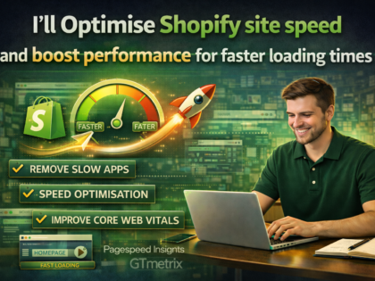 I'll Optimise Shopify site speed and boost performance for faster loading times
