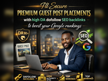 I'll Secure premium guest post placements with high DA dofollow SEO backlinks