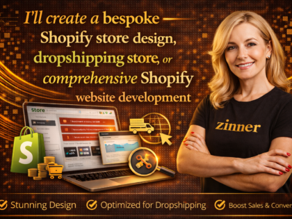 I'll create a bespoke Shopify store design, dropshipping store, or Shopify website