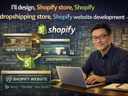 I'll design, Shopify store, Shopify dropshipping store, Shopify website development zinn hub top freelancer