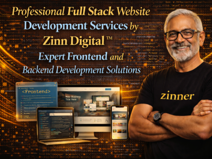 Profesjonalne usługi pełnego stosu web development przez Zinn Digital&trade; - Eksperckie rozwiązania frontend i backend