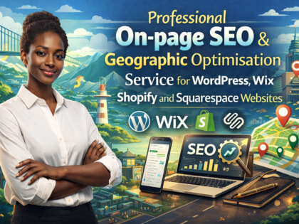 Professional On-page SEO & Geographic Optimisation Service for WordPress, Shopify, Wix & Squarespace Websites