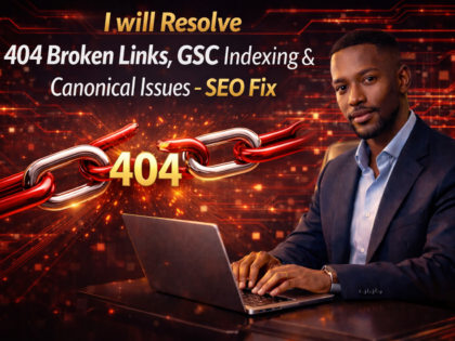 Resolve 404 Broken Links, GSC Indexing & Canonical Issues - SEO Fix