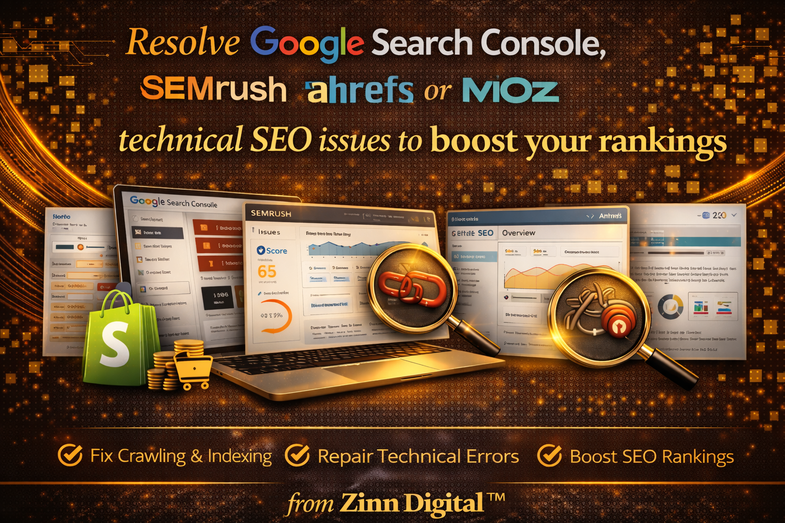 Resolve Google Search Console, Semrush, Ahrefs Or Moz Technical Seo Issues To Boost Your Rankings 1 Resolve Google Search Console, Semrush, Ahrefs Or Moz Technical Seo Issues To Boost Your Rankings By Zinn Digital